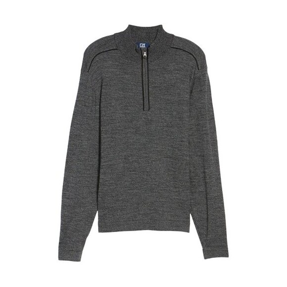 Cutter & Buck Henry Half Zip Sweatshirt Mens 2XB Blue Merino Wool Blend $170 NWT - Picture 9 of 9